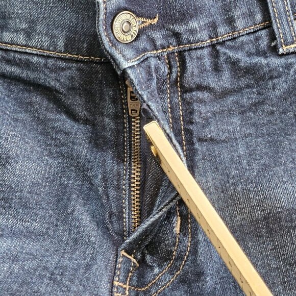 7 For All Mankind Jeans Mens 40x32 Dark Blue Slimmy SMSU980FY Denim Western Boho - Picture 9 of 16